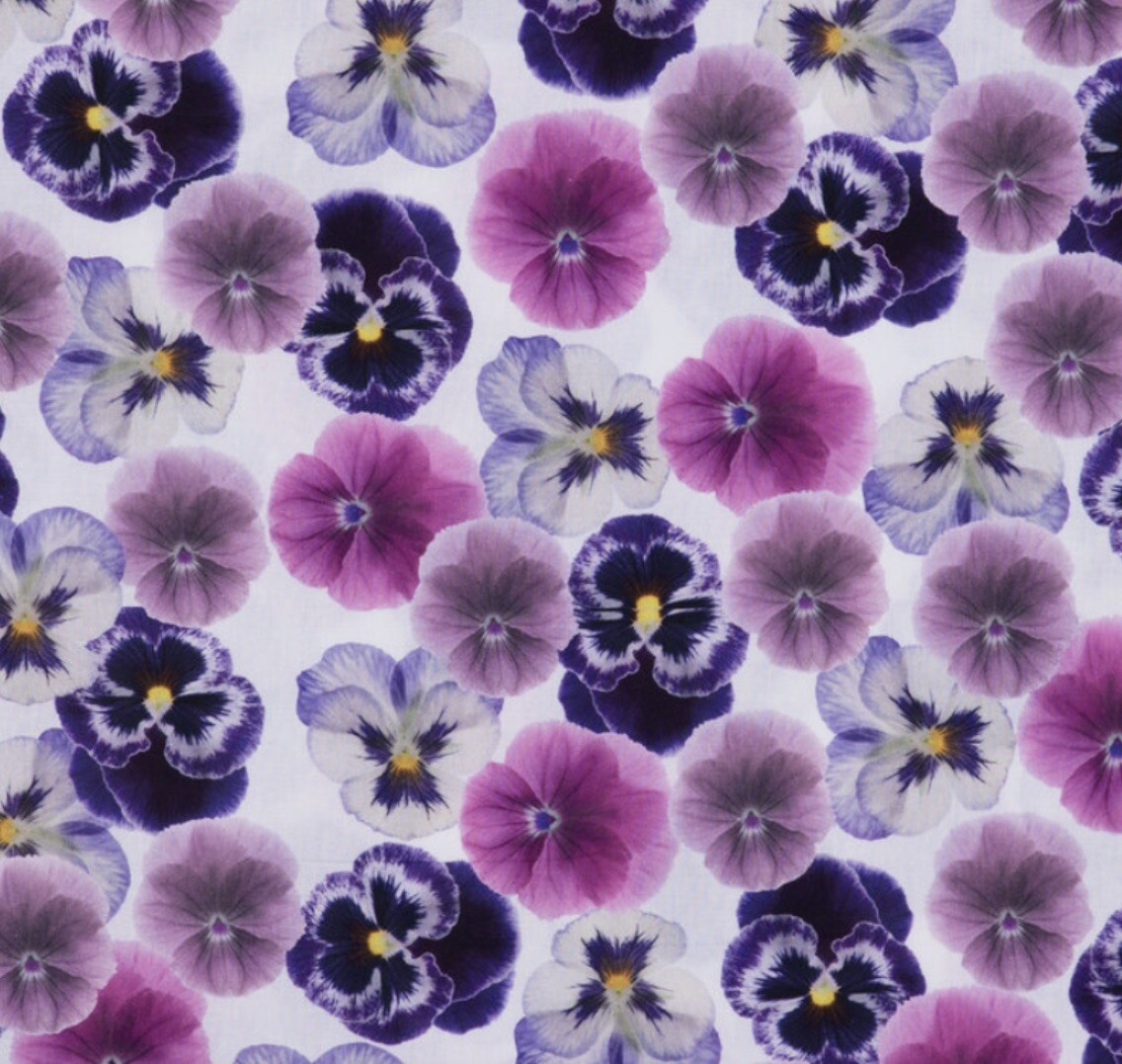 Pansy Curtain Valance Window Topper Cotton fabric 43″W x 15″L