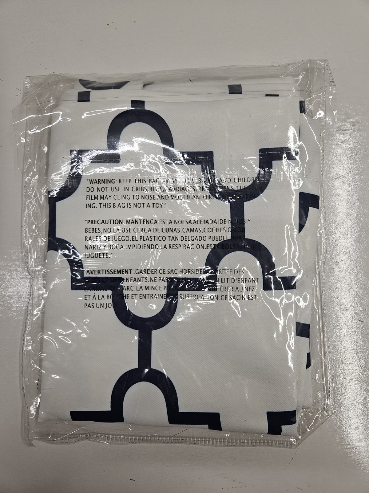 Half Moon Bellagio Room Darkening Insulated Valance Navy White 52 x 18 x 2 New