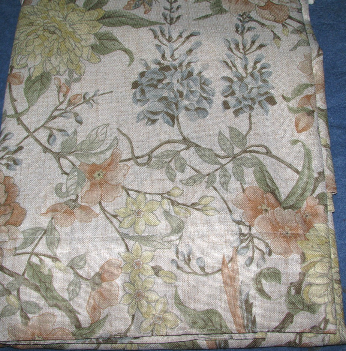 ENVOGUE «HOME» Window Curtains 2 Panels Beige 37 x 96 /Flowers, Birds, Floral