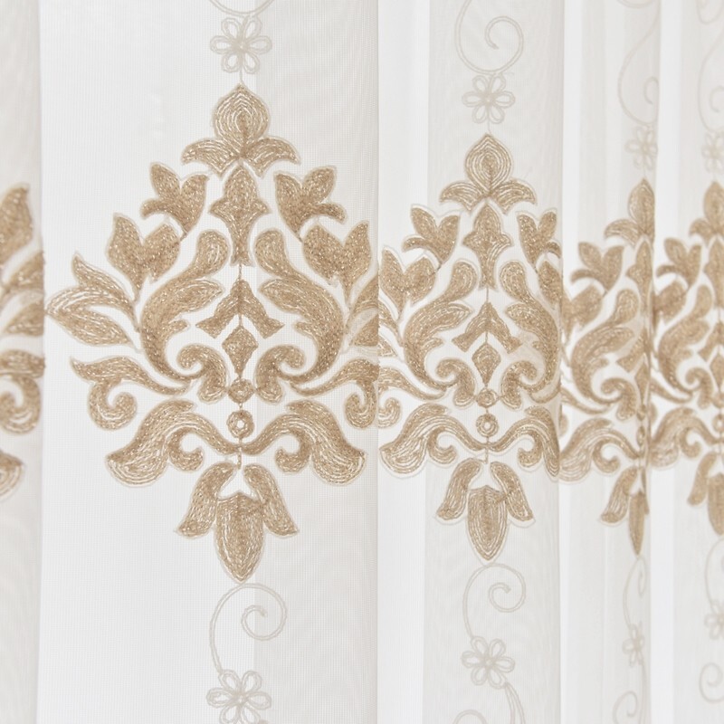 Custom European Court Jacquard Shading coffee cloth curtain valance drape C2130