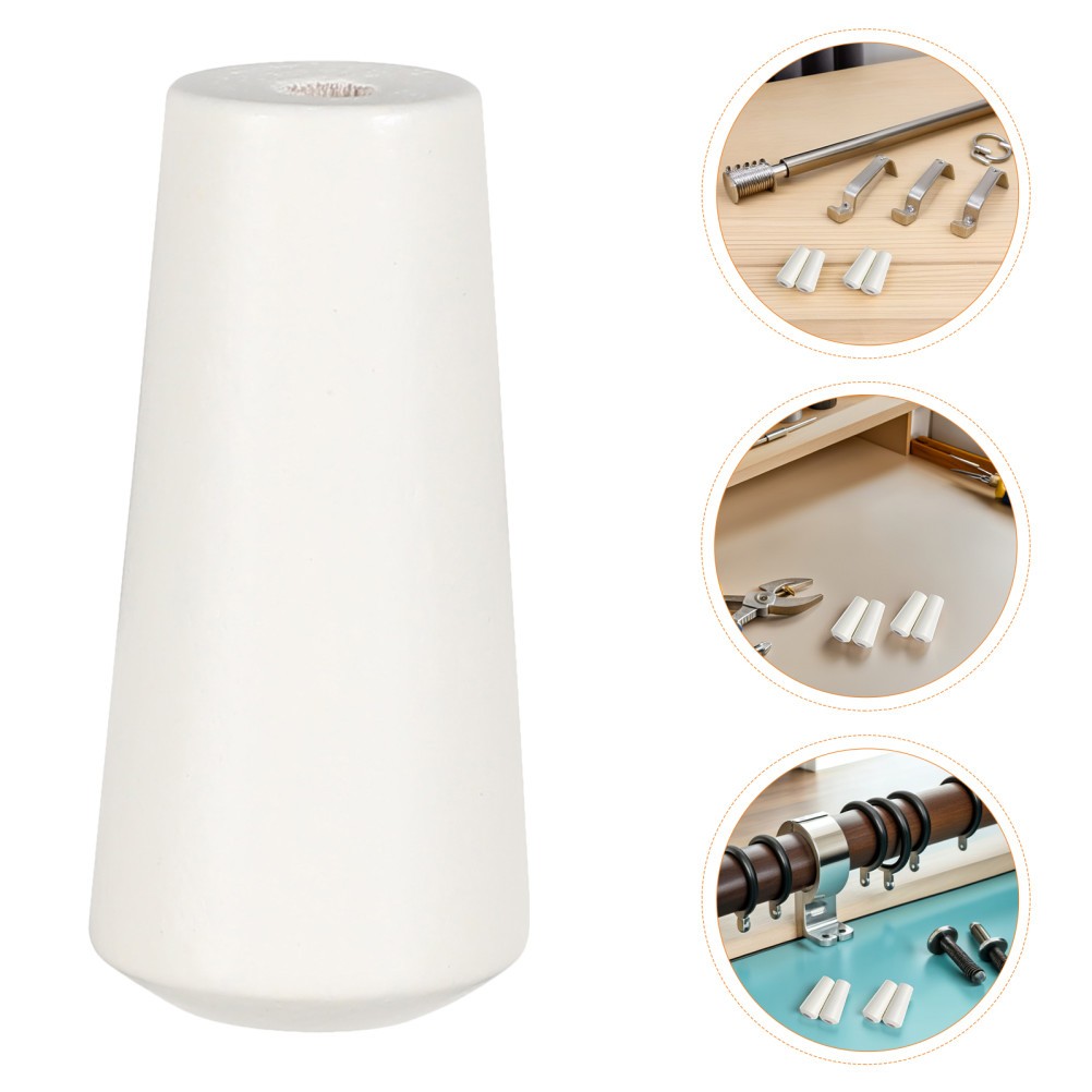 10 Pcs White Wood Blind Cord Tassels Cone Shape Window Blind Accessories