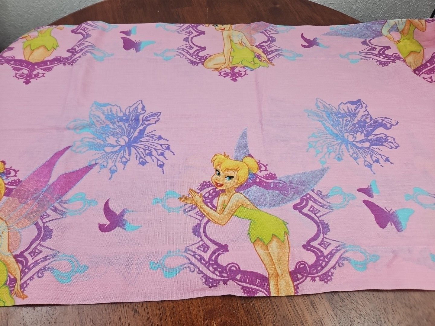 Disney Tinkerbell Pink Window Valance 82″ x 17″ Peter Pan Fairy 2″ Rod Pocket