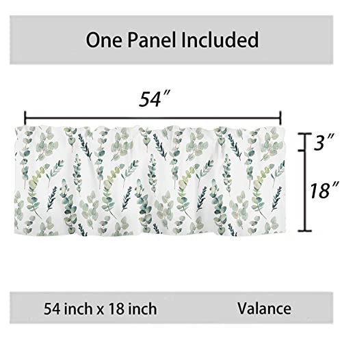 Spring Summer Sage Green Eucalyptus Curtain 54″W x 18″L (Pack of 1) Leaves