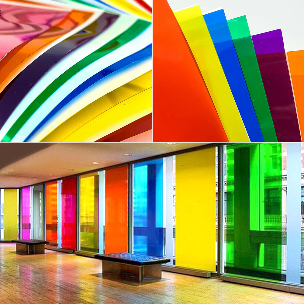 23.6″x78.7″ Transparent Colored Window Film Tint Sun Blocking Home Office Decor