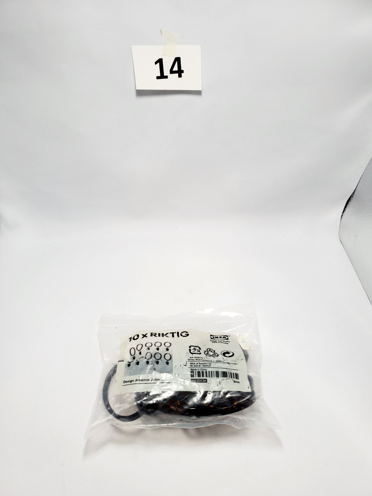 IKEA 10x Riktig Rings w/ Clips 901.537.34 For Shower Curtain