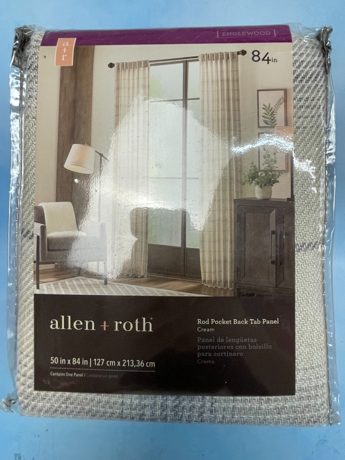 Allen + Roth ENGLEWOOD 50″ x 84″ Rod Pocket Back Tab Panel Cream #3728147
