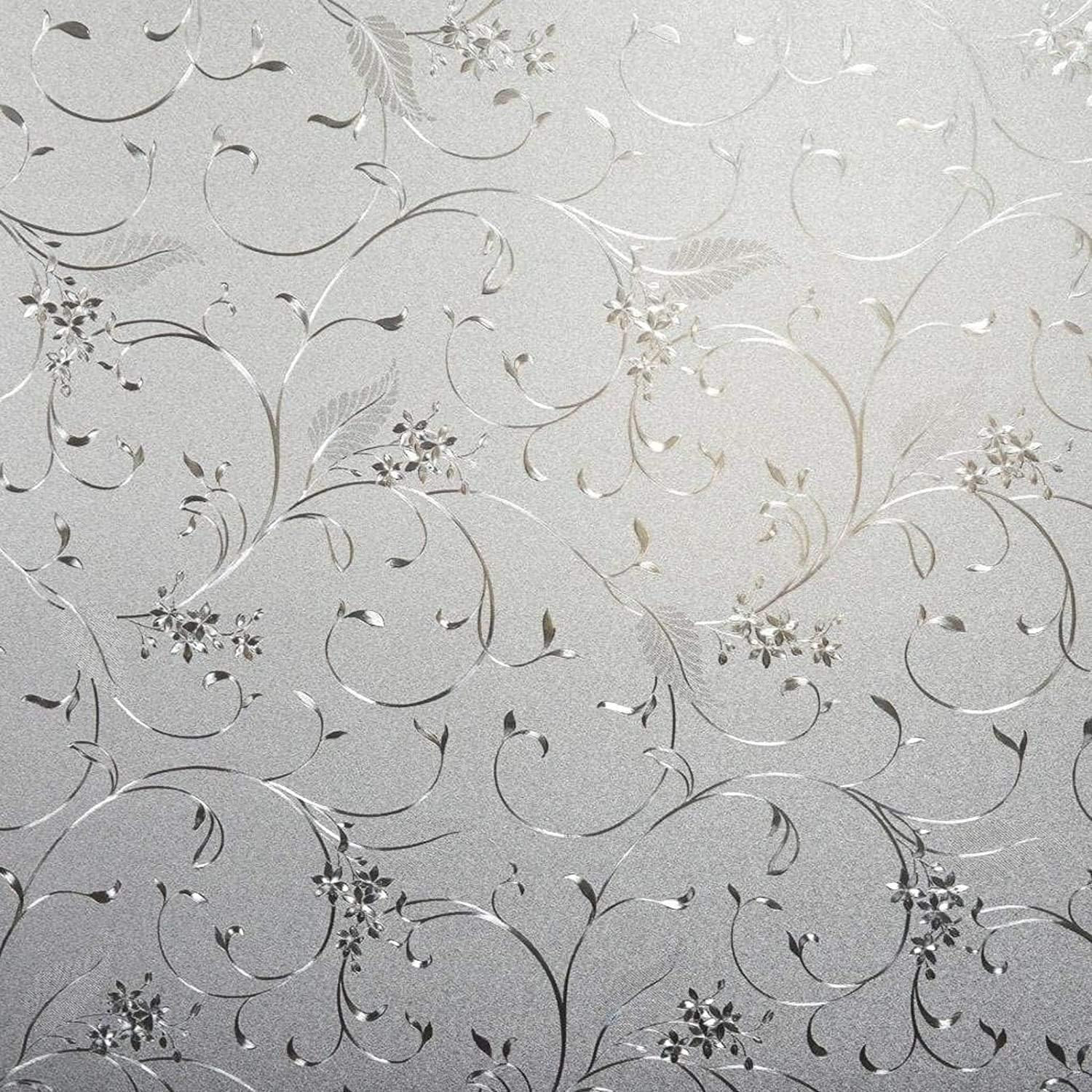 Frosted Window Film Privacy Covering for Bathroom & Glass Decor – 41.2″x314.9