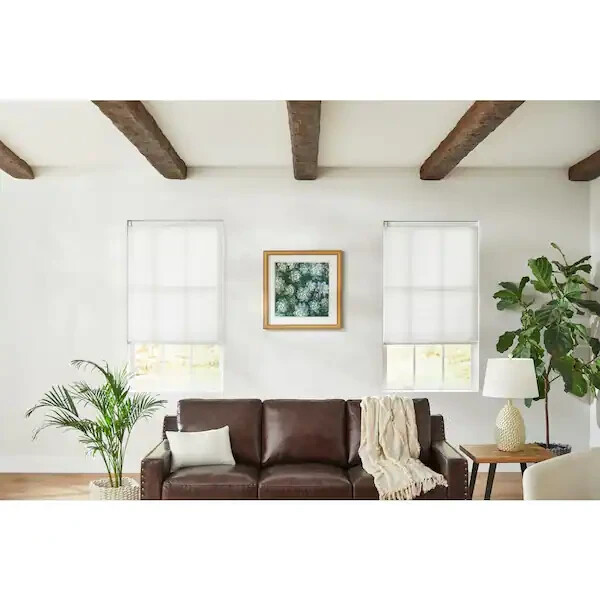 CUSTOM CUT Home Decorators Light Filtering Polyester Cell Shade – Whisper White