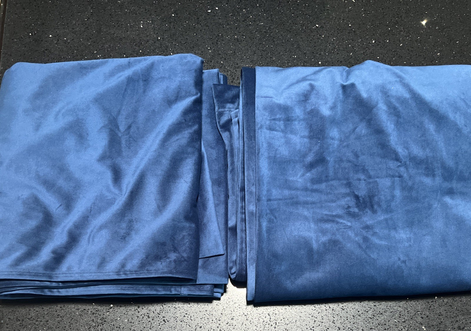 ELINGEN LTD ~ 2 Curtain Panels ~ 52″ x 104″ ~ Solid Navy Blue Polyester