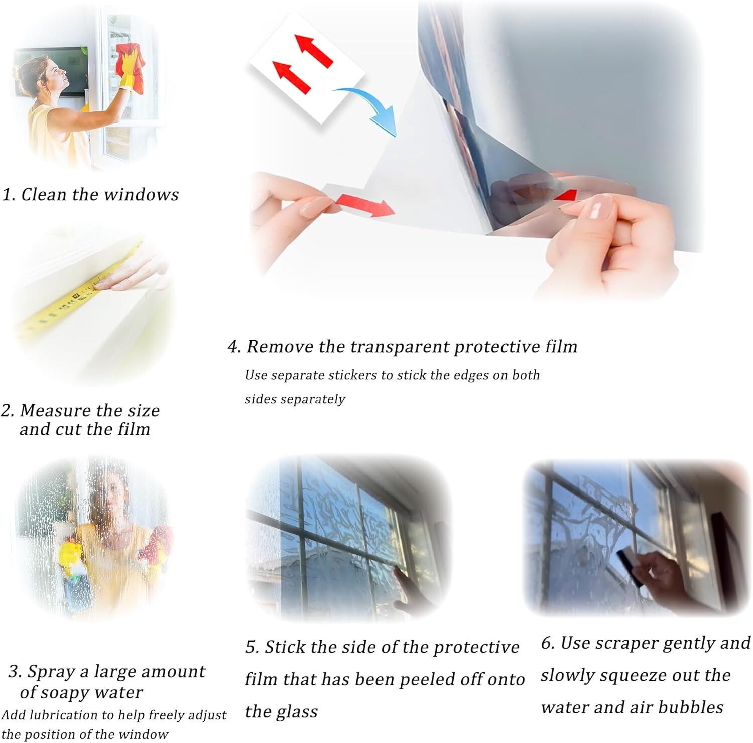 3 Pack Privacy Window Film 23.6″x78.7″ OneWay Reflective Window Tint UV Blackout