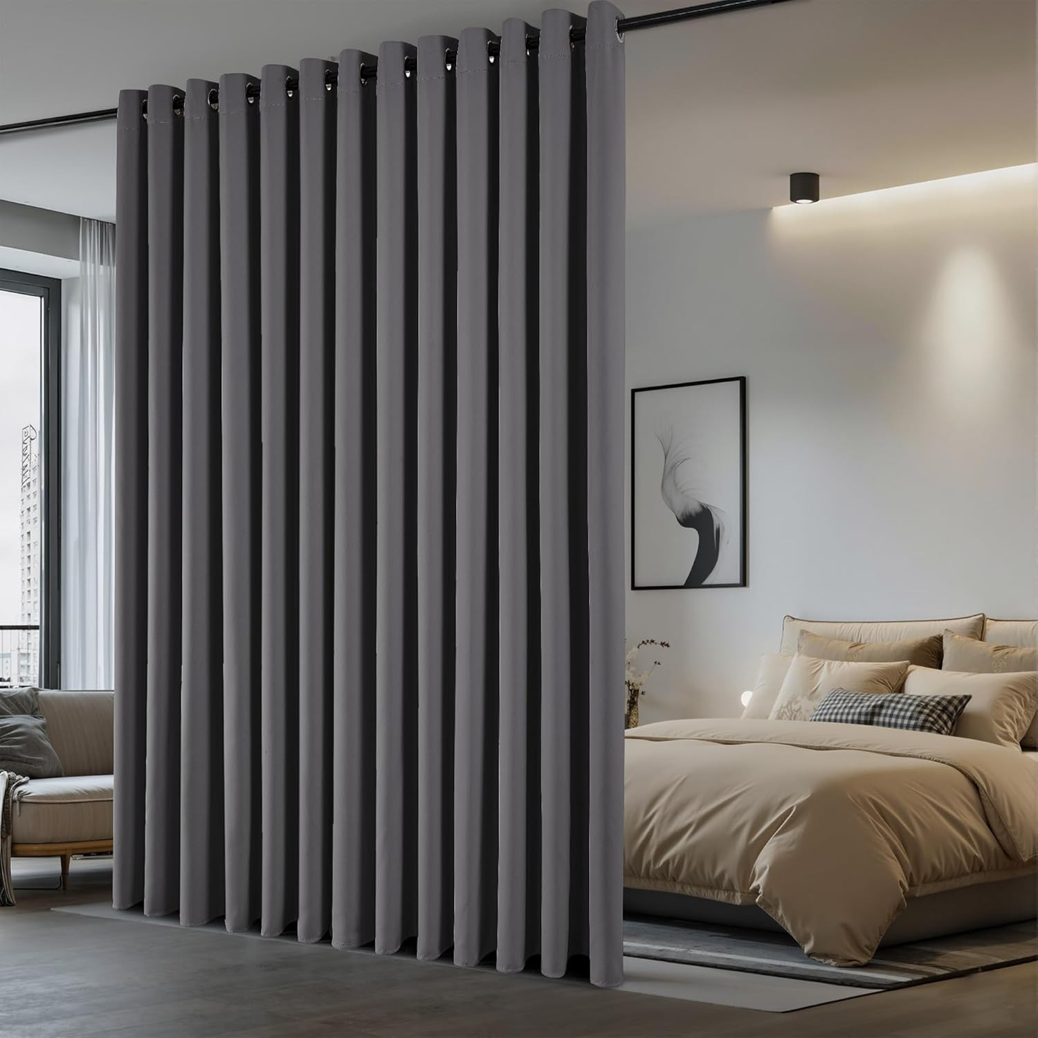 Wall Curtain for Bedroom, Room Divider Curtain for Doorways, Vertical Blind for