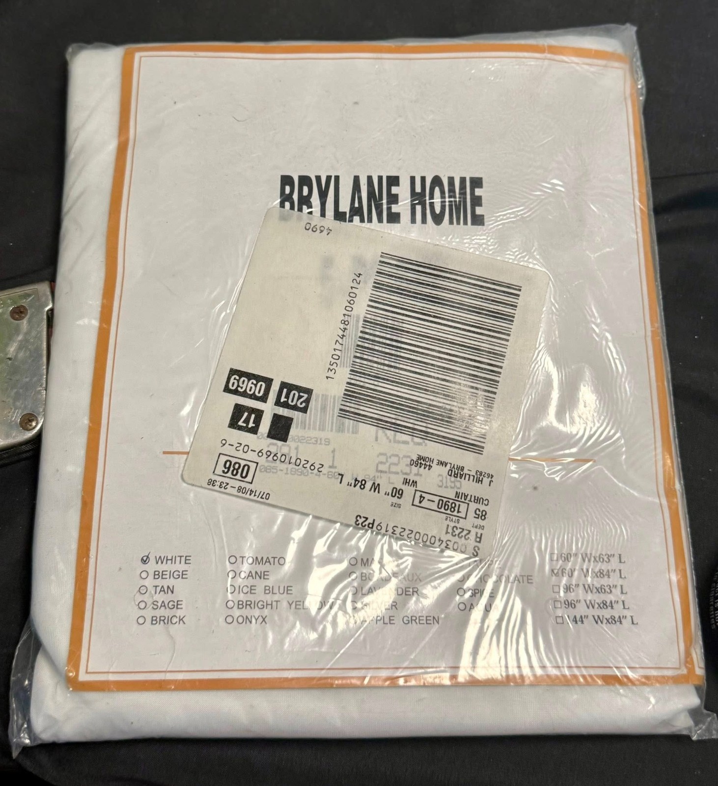 Brylane Home 5-Pc Sheer Voile Curtain Set Attached Valance Tiebacks White NEW