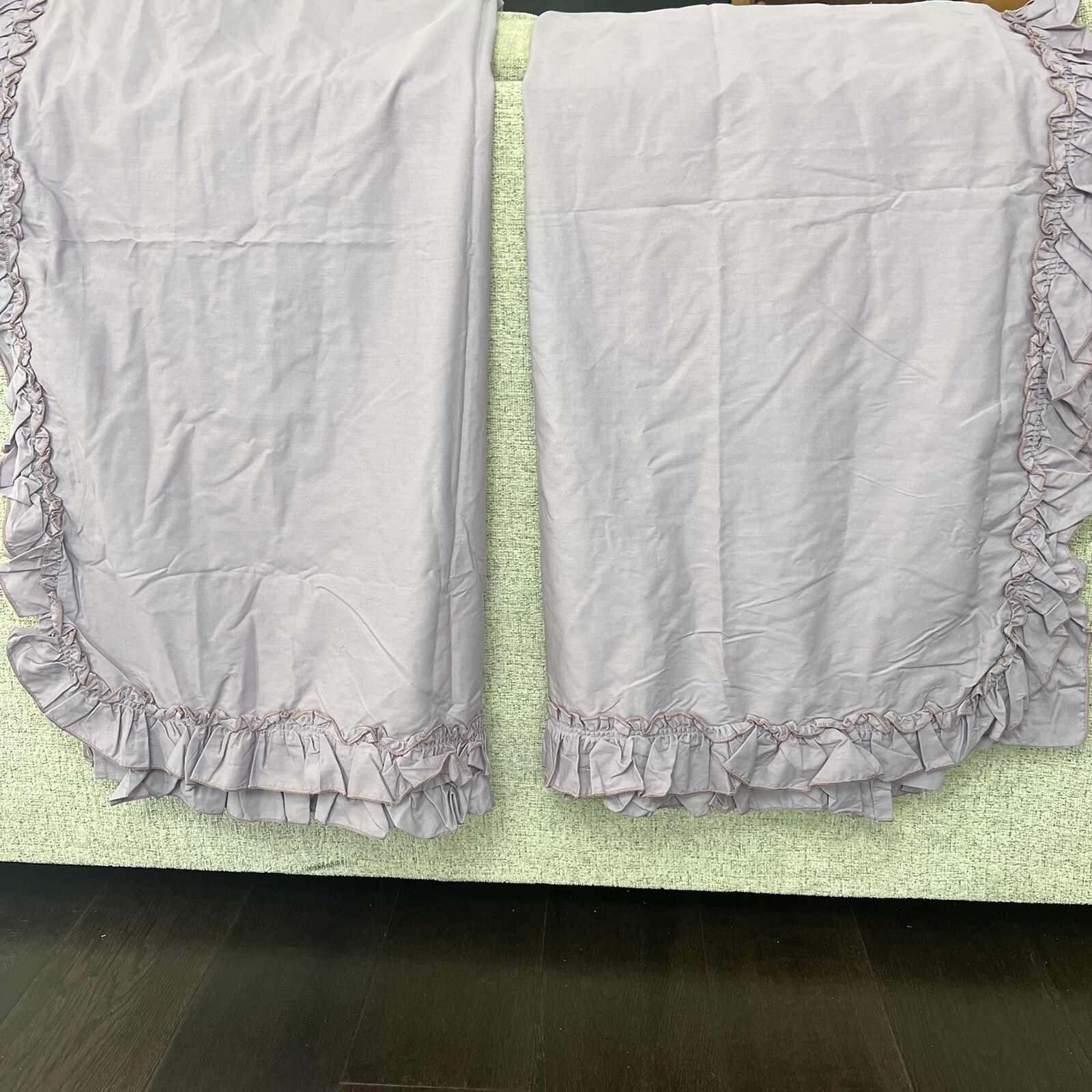 JC Penney Set of 2 Lavender Purple Curtain Panels 63×84” Ruffle Curtains