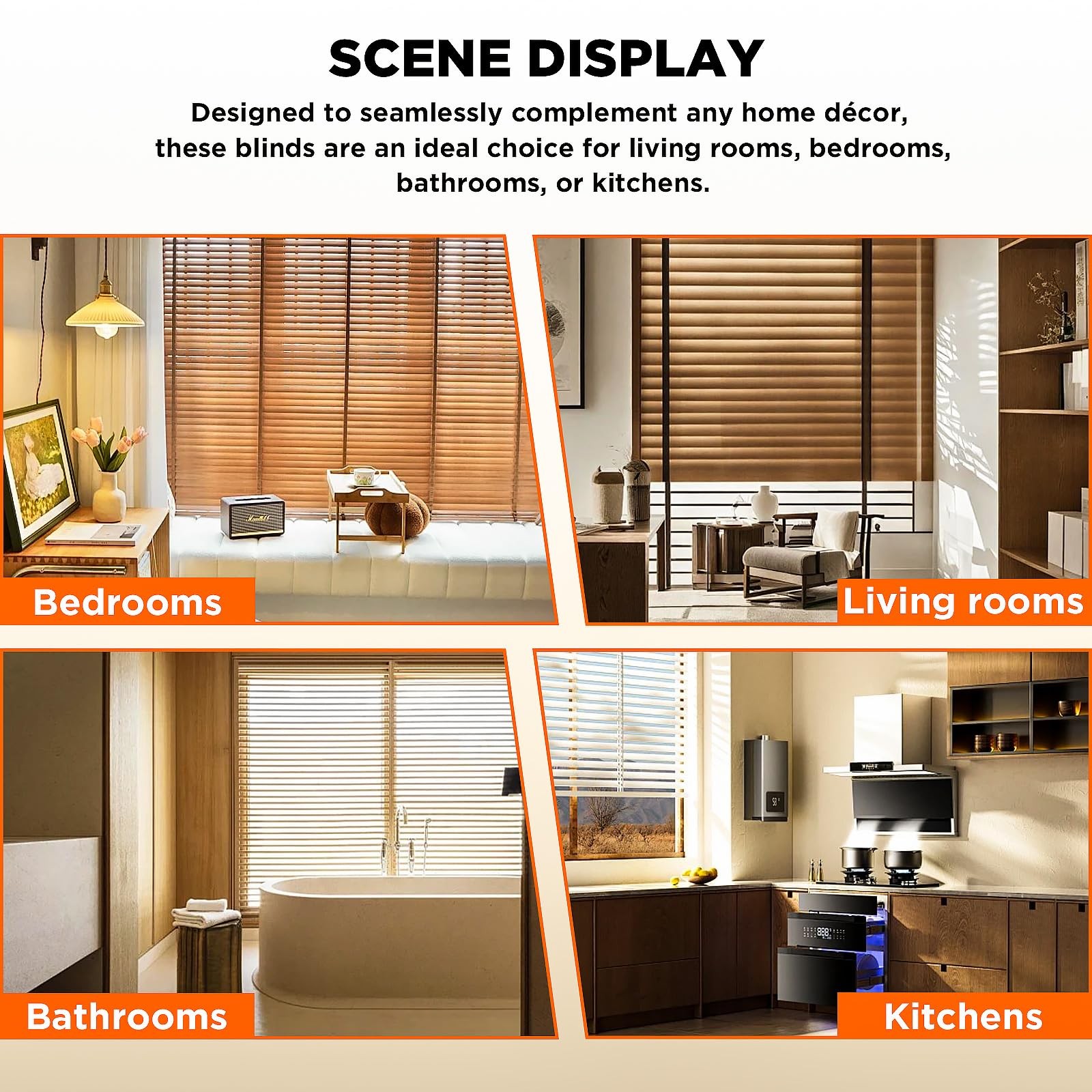 Yuuniqex 2 Slats Wood For Indoor Windows Wooden Blackout Out Privacy Horizontal