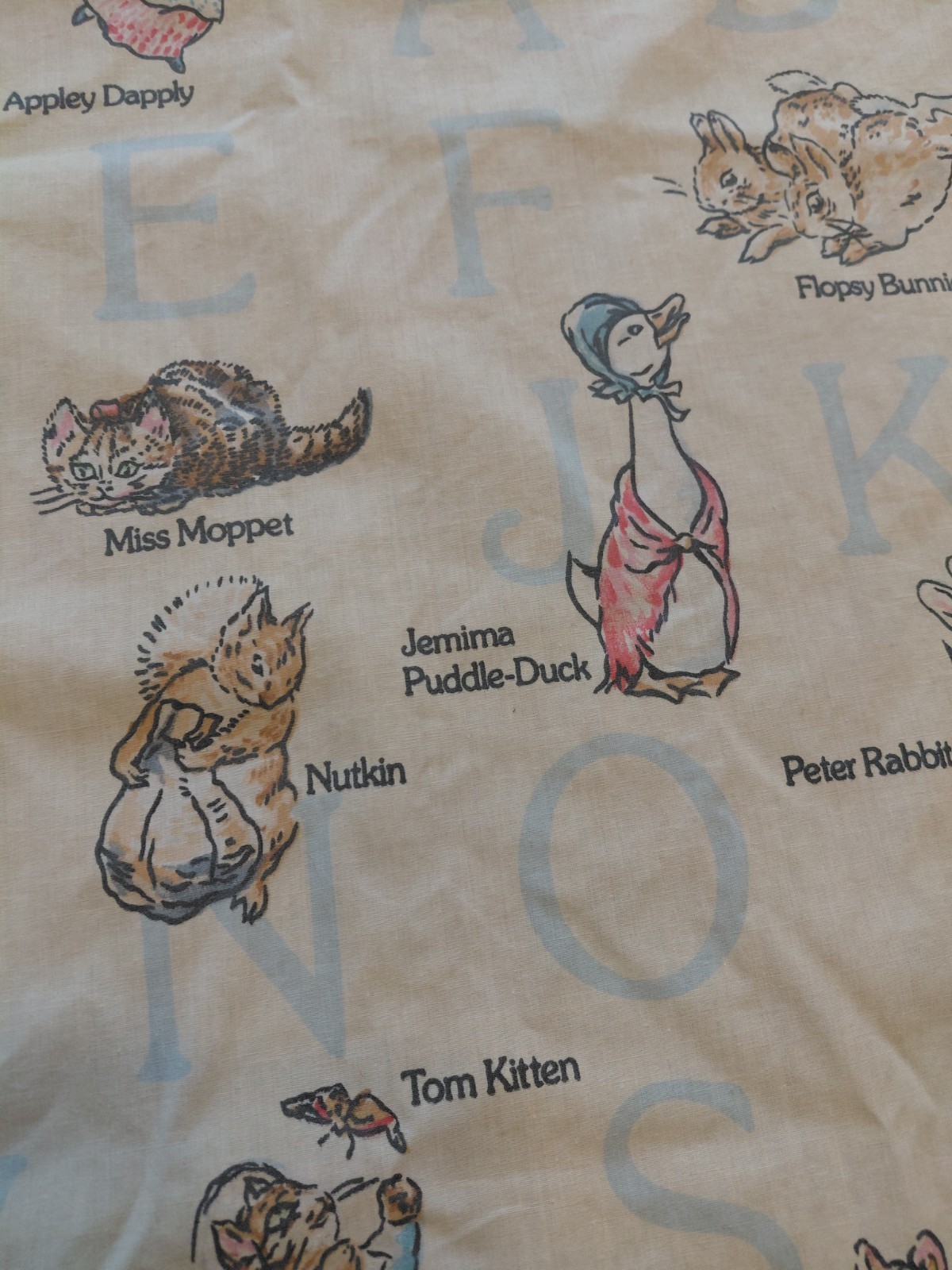 Peter Rabbit Beatrix Potter 1990 Print 1 Single Curtain Panel 26″x71″