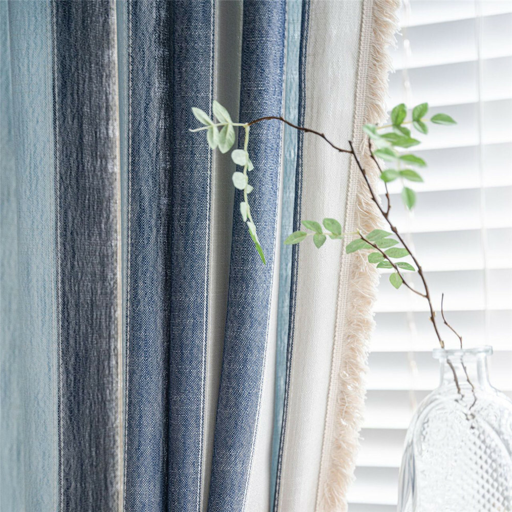 Boho Tassel Curtain for Living Room Kitchen Window Valance Curtain Drape Panes