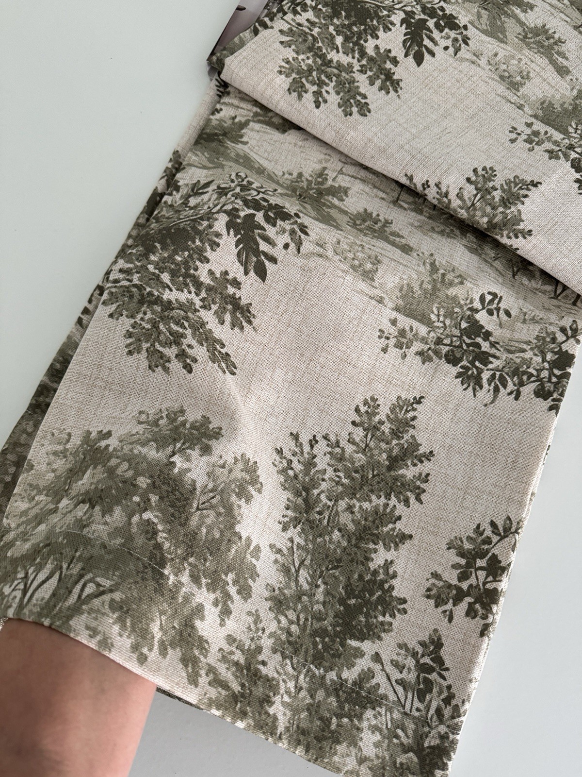 New ENVOGUE Window Curtains 2 Panels 37 x 96″ Beige Olive Green Drapers Back Tab