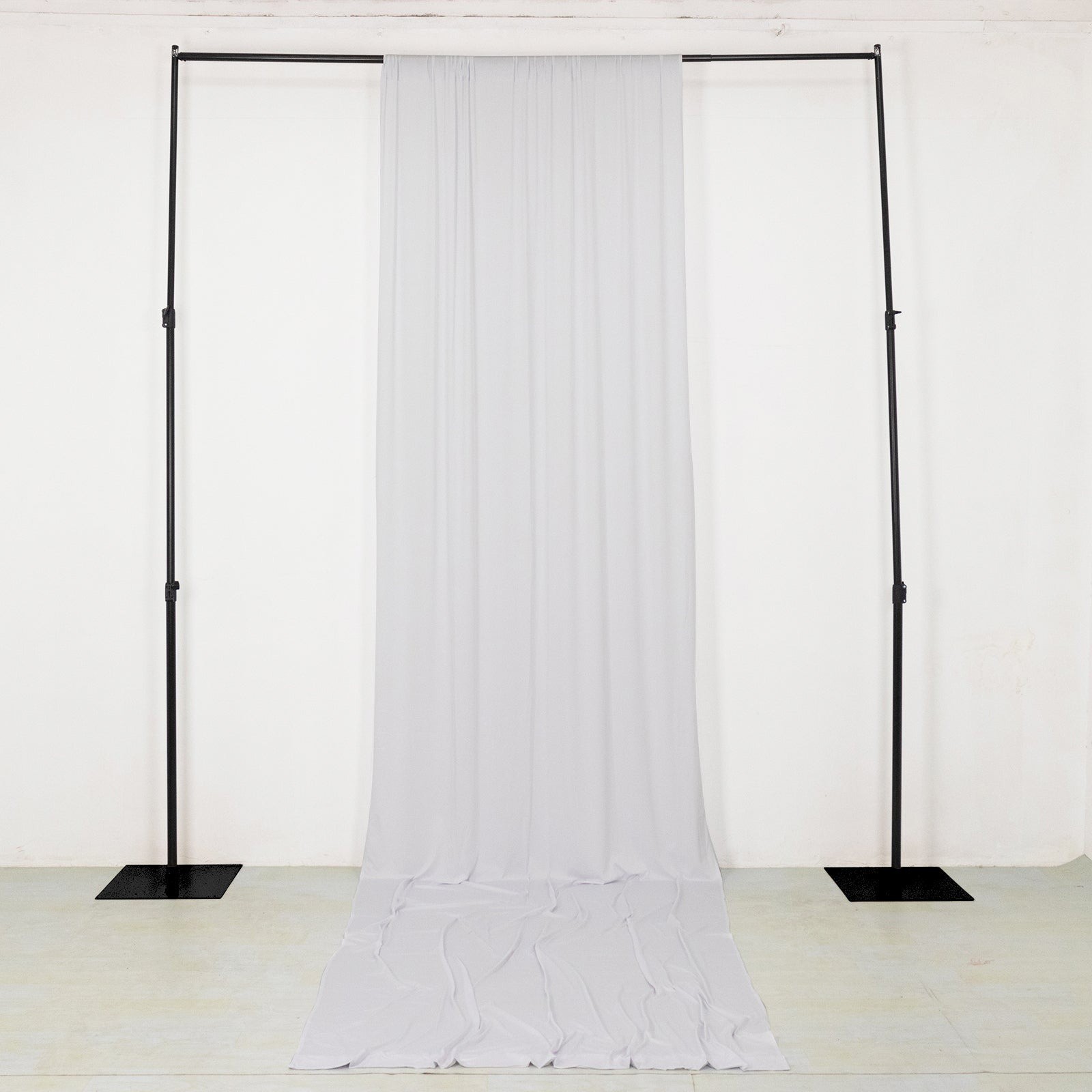 16 ft WHITE 4-Way Stretch Spandex Divider Backdrop Curtain Party Wedding