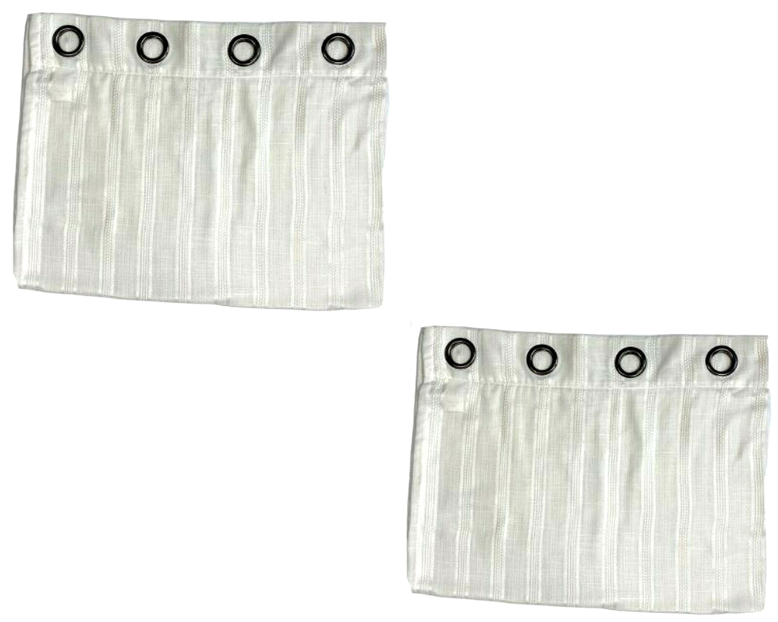 2 Regal Home Luxury Curtains Panels Drapes Off-White Ivory Stripe Grommets Long