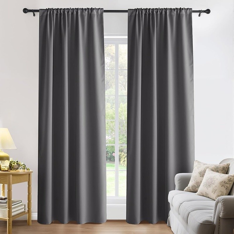 Blackout Curtains Thermal Insulated Panels Noise Reducing Room Darkening 2Pack