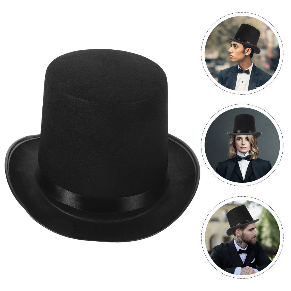 Magician’s Hat Hats Magician Costume Party Dress Up Accessory (Black)