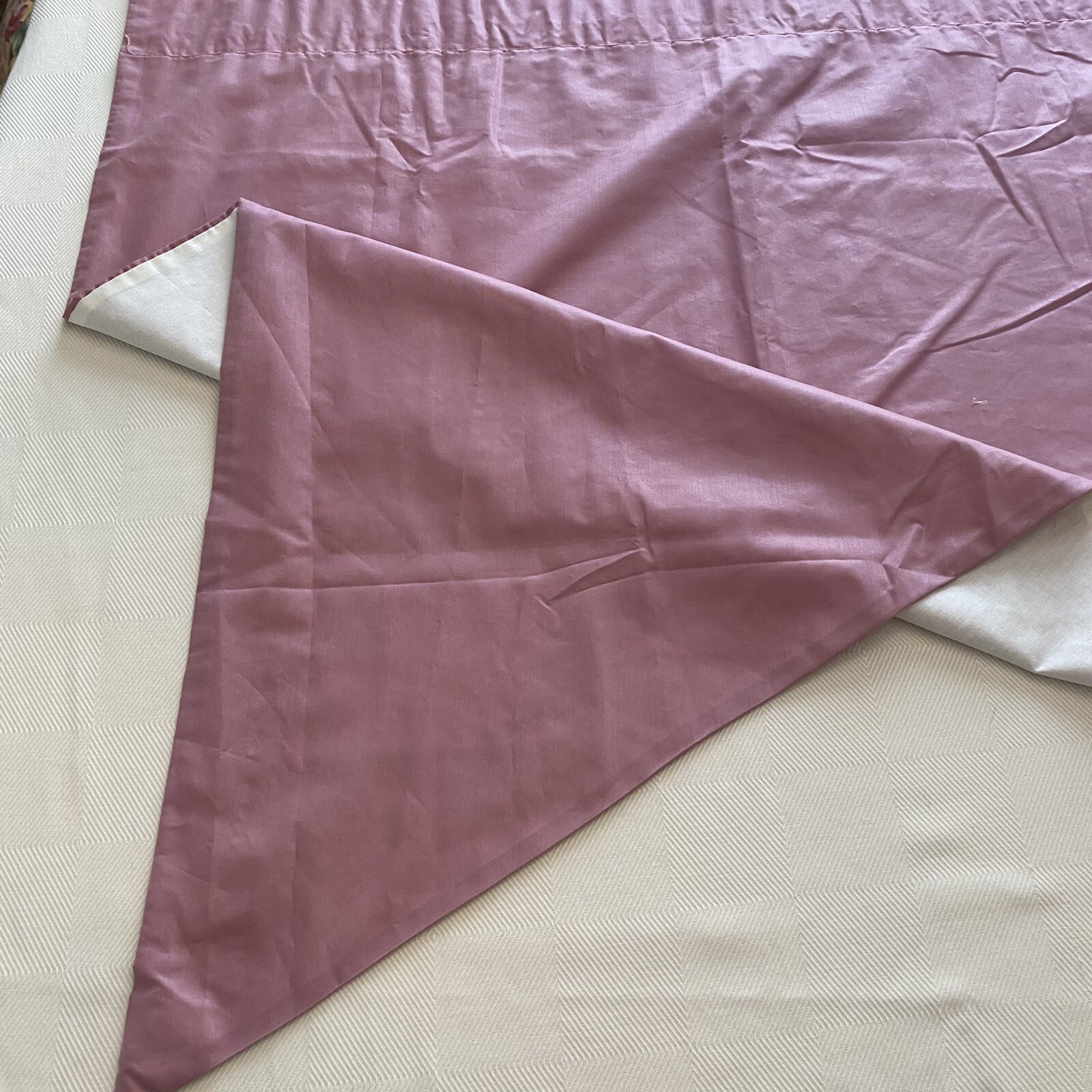 VTG Pointed Valances SET 2 80s Pink Chintz Cottage Farmhouse Luxury 136” (68×2)