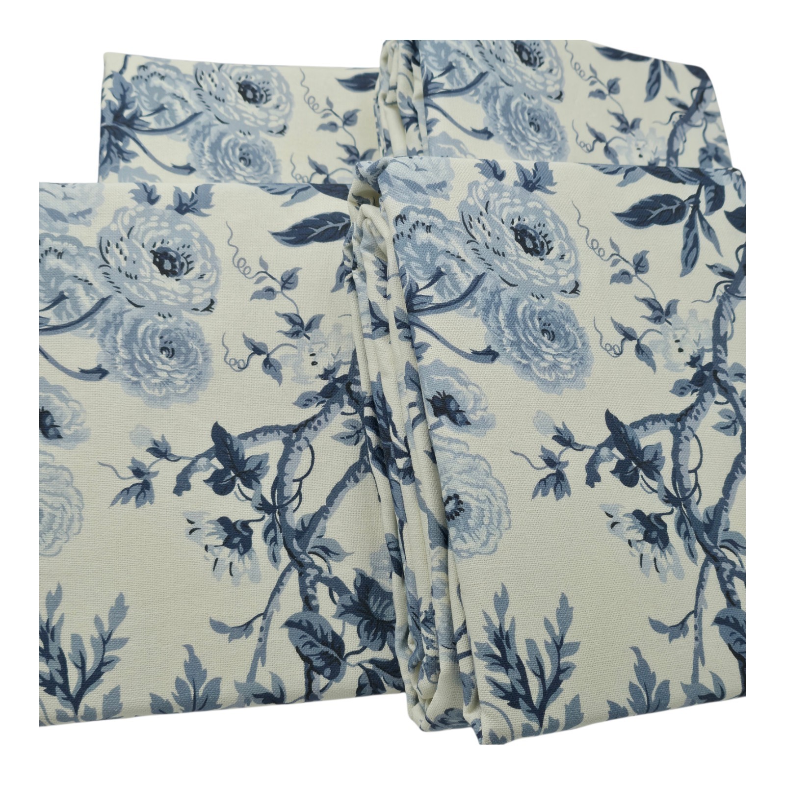 Pottery Barn Garden Floral Set Of 4 Curtains Panels 50×96 New