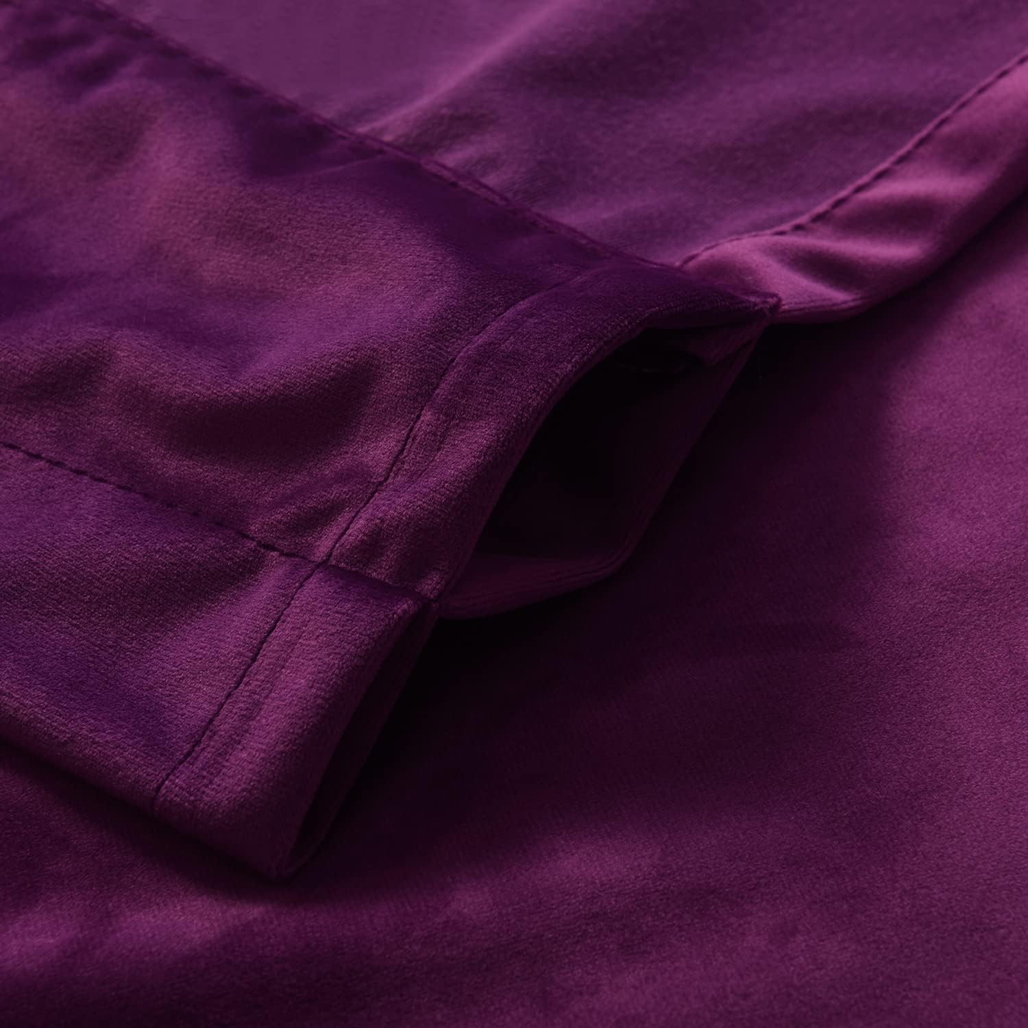 Velvet Purple Orchid Curtain 84 Inch Length – Curtains Block Light Rod Pocket Th