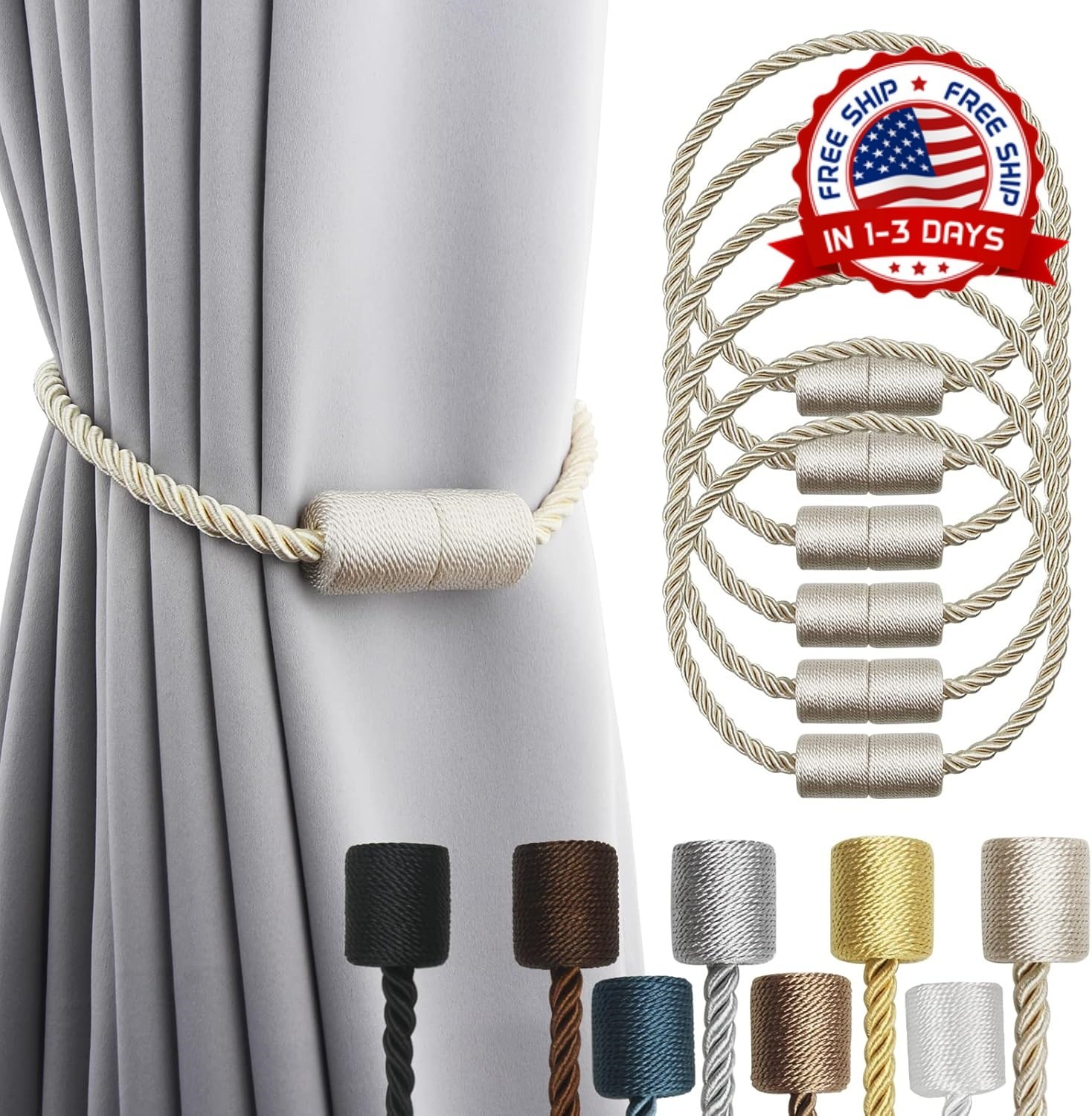 Fuertes Alzapaños Alzapanos Magneticos Para Cortinas Estilo Moderno Y Sencillo