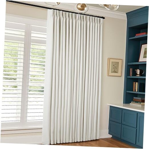 Extra Wide 60 Inch Width 100% Blackout 60″W x 102″L (Pack of 1) Natural Linen