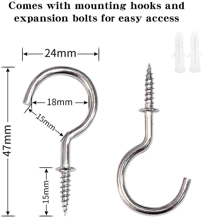 Stylish White Curtain Tiebacks with 2 Metal Screw Hooks – 2 Pack of Holdbacks