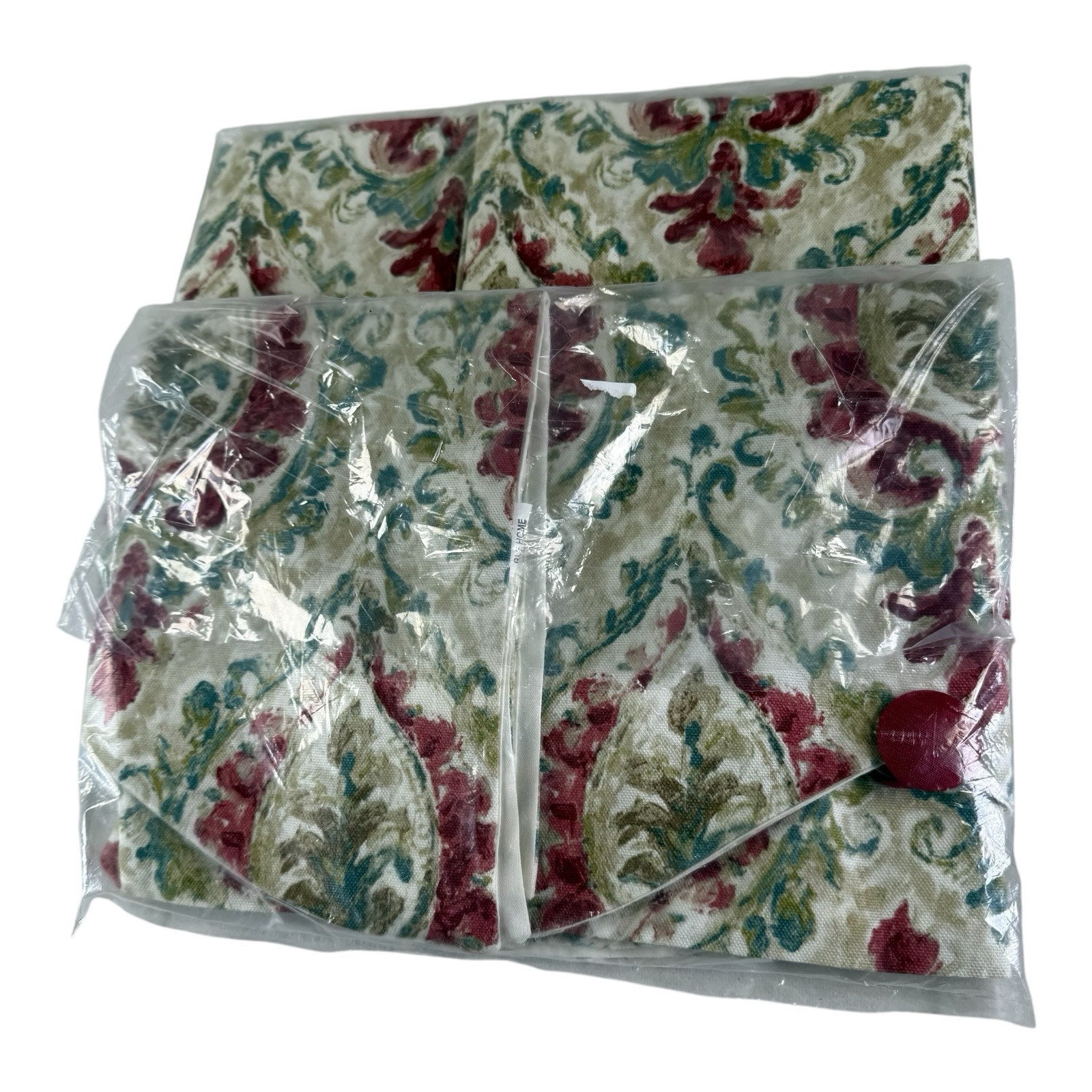 2 RLF HOME Luxurious Home Furnishings Bouton Valance 50” Wide For 2-2.5” Rod NEW