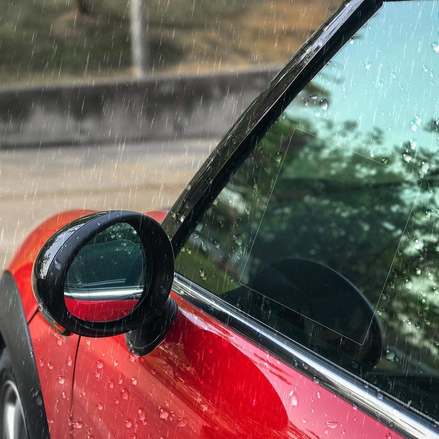 Car Rearview Mirror Film – 8 Pieces Anti-Glare, Rainproof for Clear Visibility