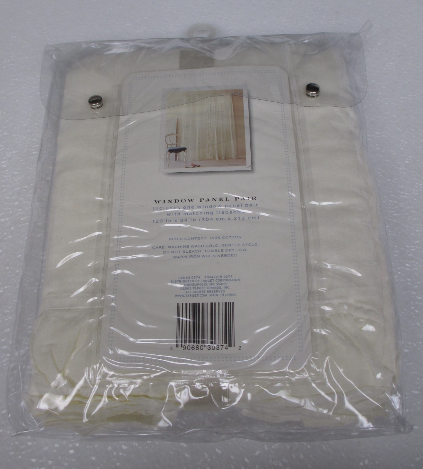 Simply Shabby Chic Cream Sheer Ruffle Window Panel Pair With Tiebacks 120″ x 84″