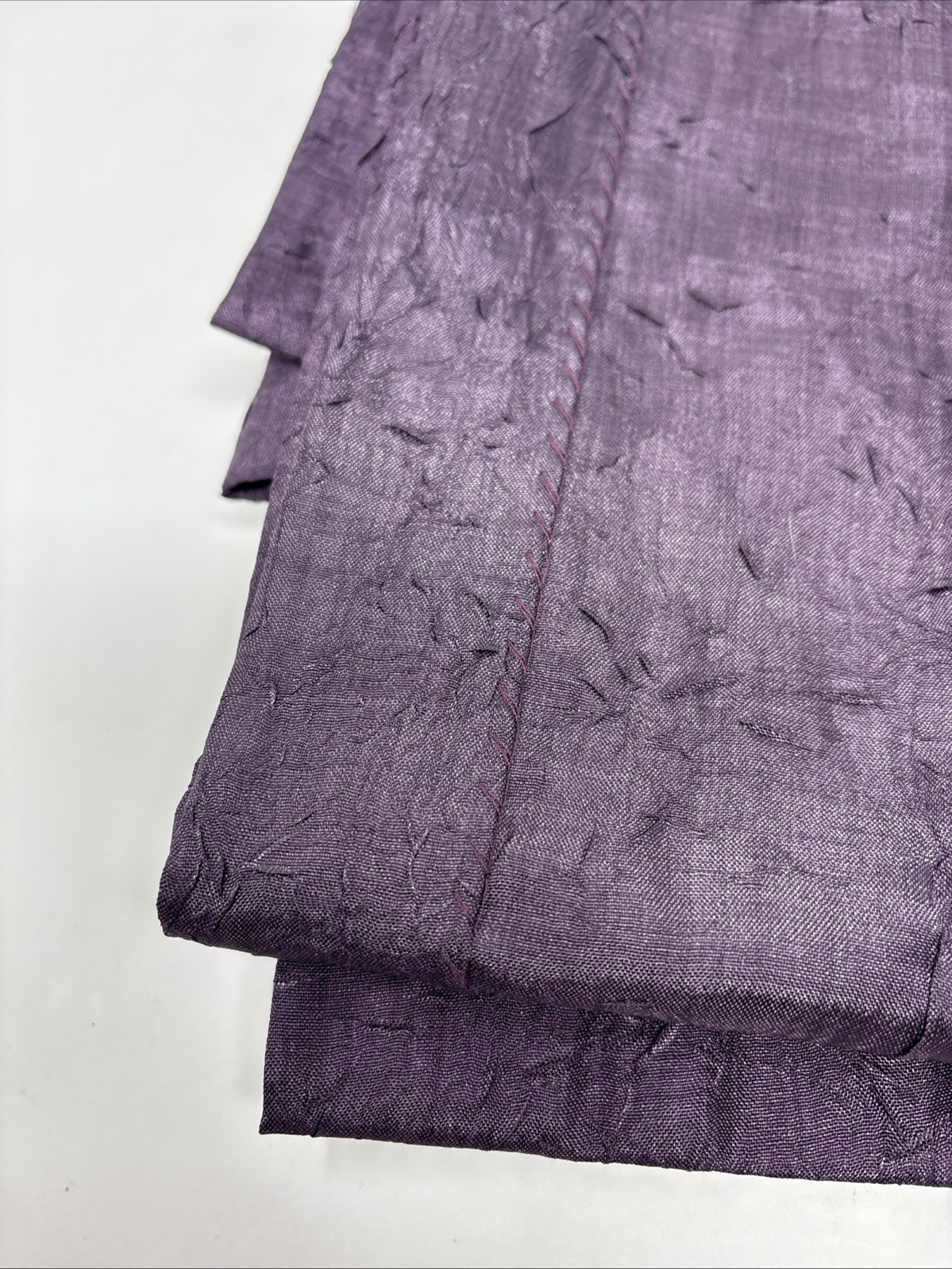 CROSCILL PARFAIT PEARL ESSENCE CHAMBORD AMETHYST CRINK CURTAIN PANEL 42X86