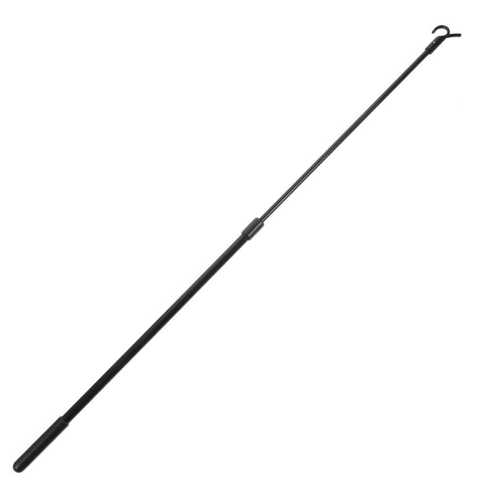 Black Curtain Pull Rod 60CM Retractable Aluminum Alloy for Home Drapes