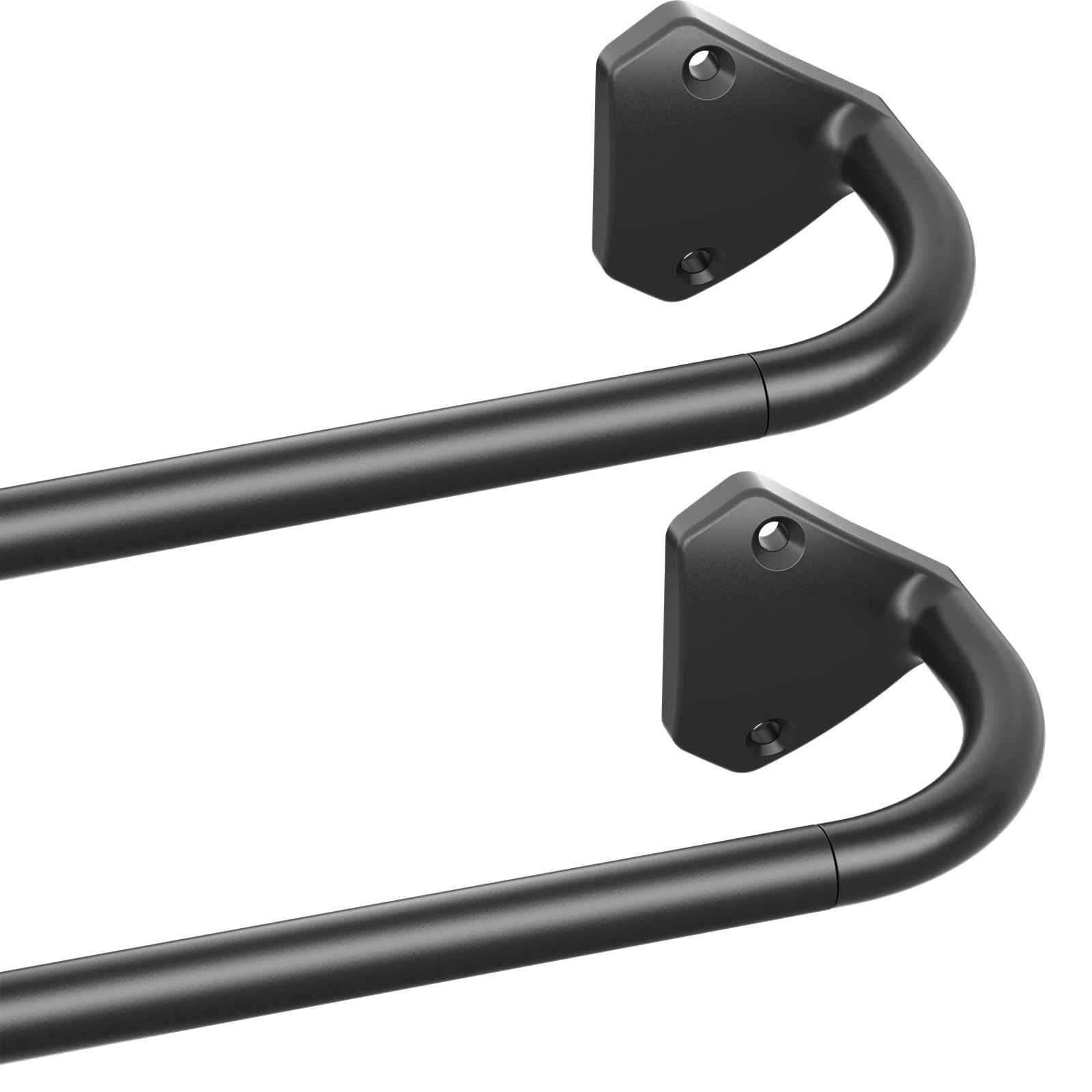 GXOACKJ Black Wrap Around Curtain Rods for Windows 28 30-60»(2pack),